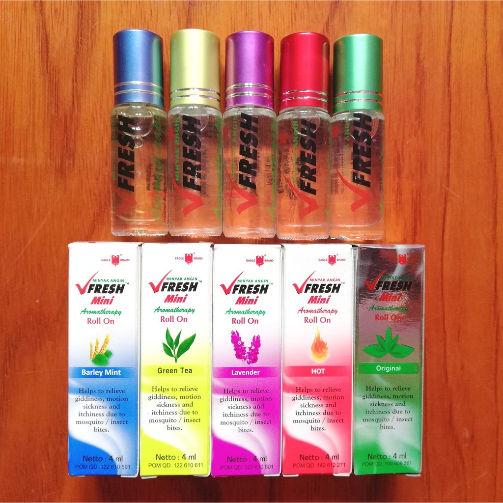 Combo 12 Dầu lăn tinh dầu thảo dược Lavender VFRESH 4cc (Ghi chú để chọn màu)