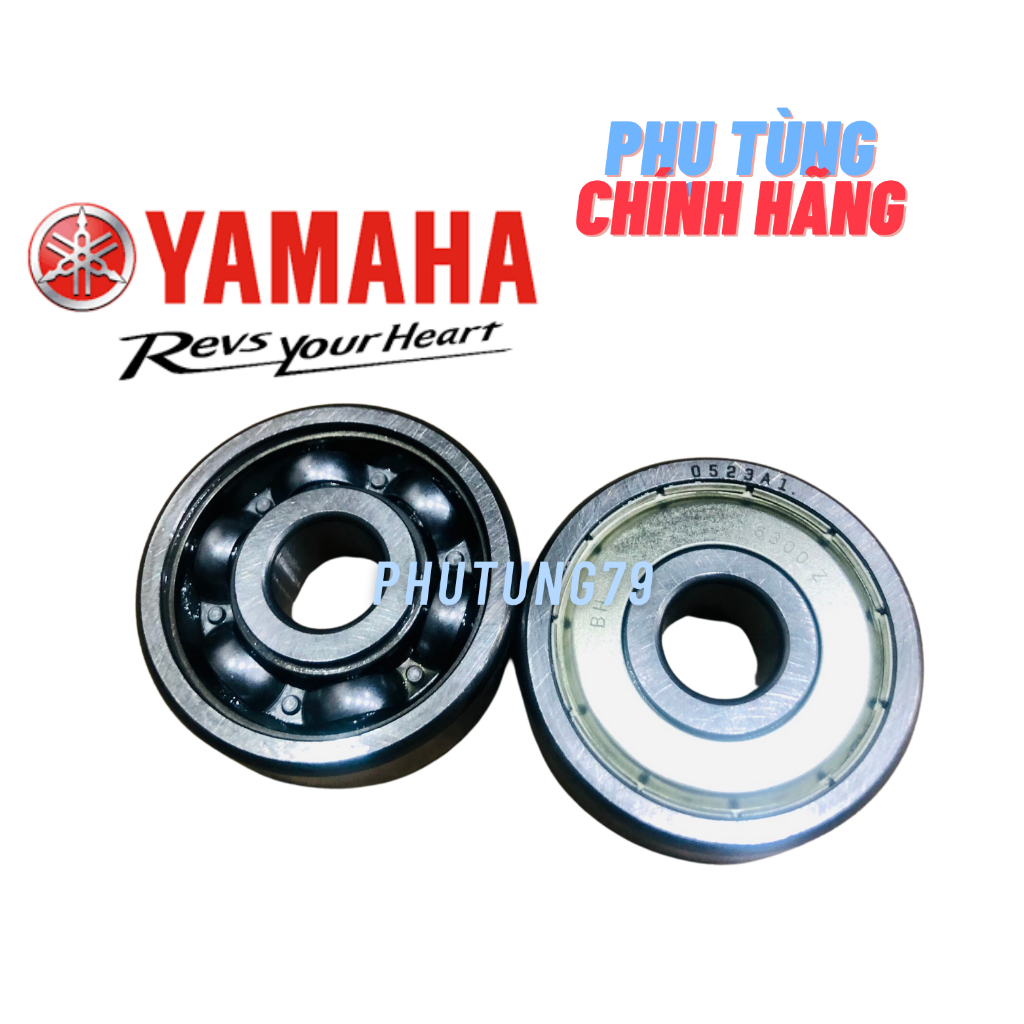 2 bạc đạn vòng bi bánh trước 6300 bánh sau 6301 chính hãng yamaha