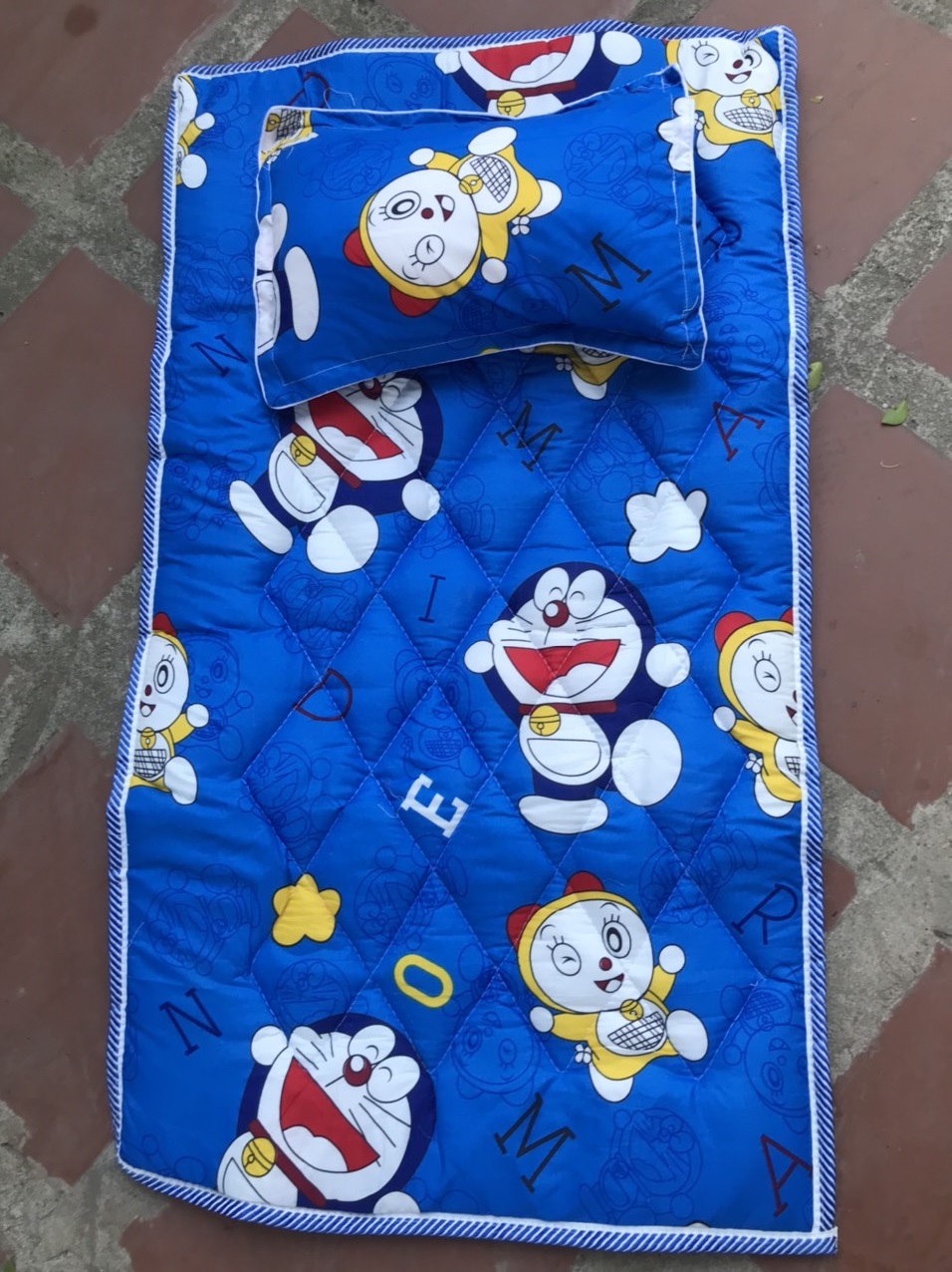 BỘ NỆM KÈM GỐI ĐI HỌC 5D CHO BÉ COTTON -60-110CM    bộ nệm cho bé- BỘ NỆM ĐI MẪU GIÁO VẢI COTON - BỘ