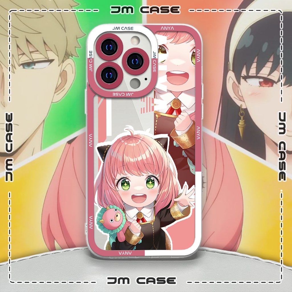 Ốp lưng iphone cạnh vuông JMCase anya Hologram Anime Manga Spy x Family /8plus/x/xs/11/12/pro/max/plus/promax