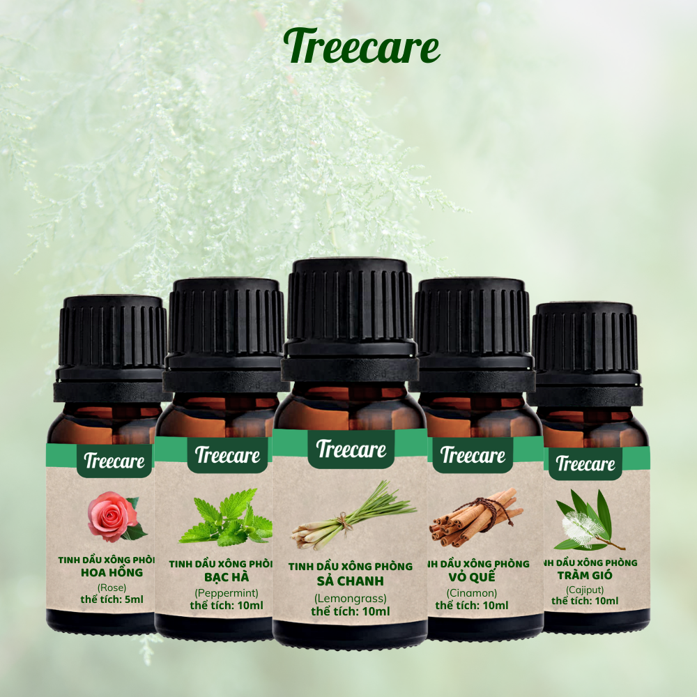 [Chai 10ml] Tinh Dầu Thiên Nhiên Xông Phòng Nguyên Chất 100%  Tinh Dầu Sả Bạc Hà Quế Tràm Trầm Hương