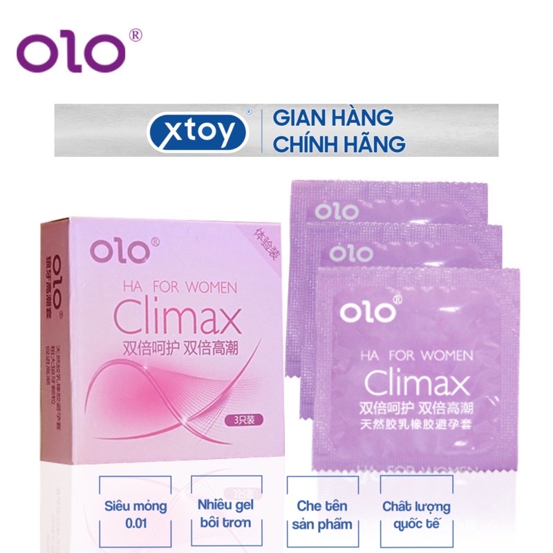 Bao Cao Su OLOL Climax Ha For Women Gai Li Ti Gel Bôi Trơn Nuôi Dưỡng Sâu Siêu Mỏng Nội Địa Trung 3 