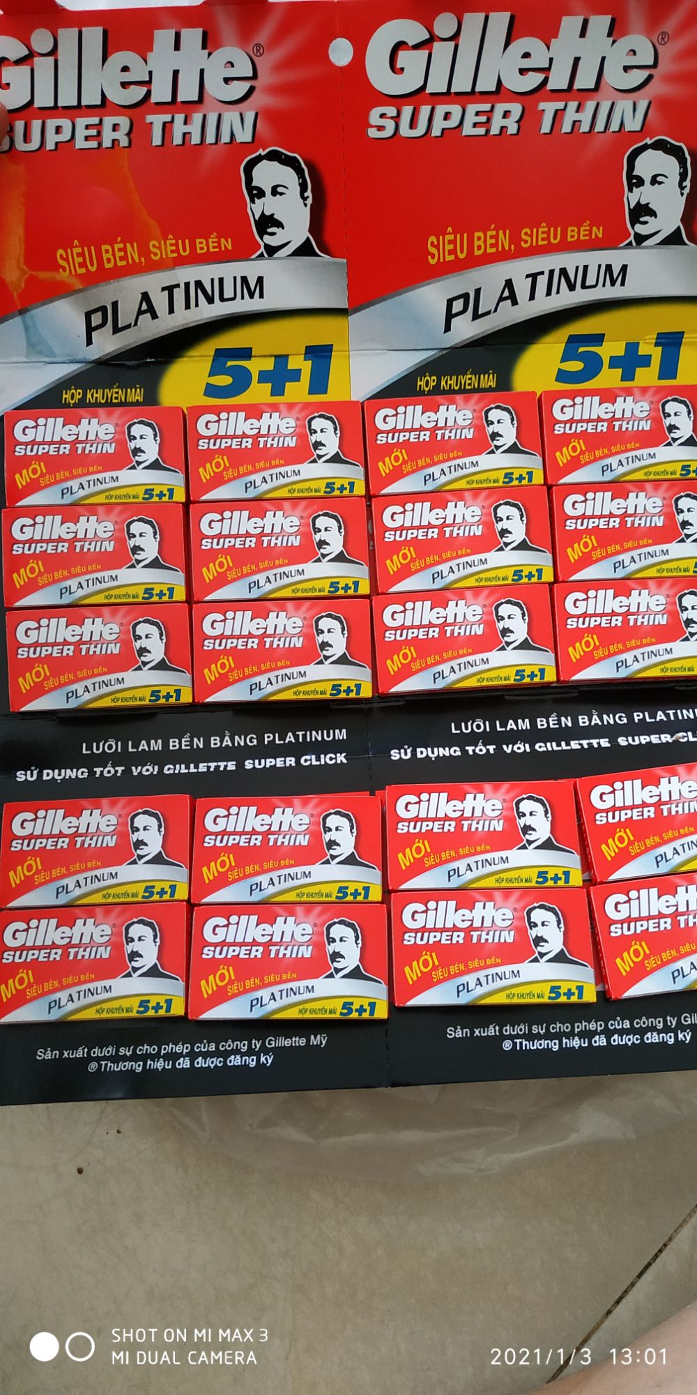[HCM]LƯỠI LAM GILLETTE SUPER THIN 5+1