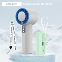Quạt mini GOOJODOQ GFS006 cầm tay siêu mạnh Có thể chườm đá100 tốc độ gió màn hình kỹ thuật số có thể điều chỉnh quạt