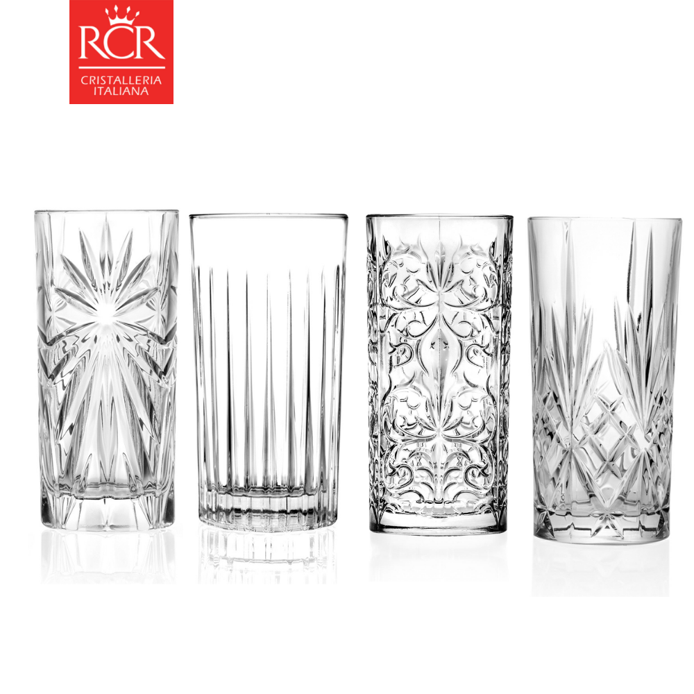 Bộ 4 Ly Thuỷ Tinh Pha Lê Ý RCR - Mixology Set HB Tumblers