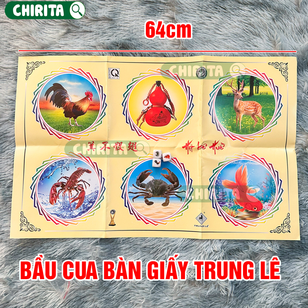 Bộ Bầu Cua Tôm Cá  Bằng Nhựa - Bầu Cua Tôm Cá Cao Cấp Bầu Cua Tôm Cá Cọp Chirita