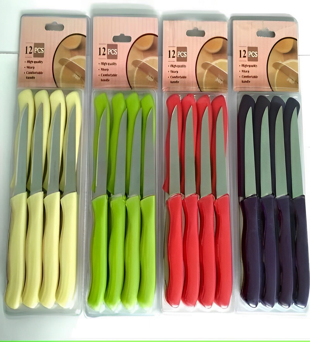 Bộ vỉ dao mini 12 cái dao gọt hoa quả mini siêu bén dao gọt hoa quả vỉ dao nhà bếp