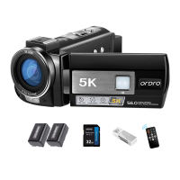 Máy ảnh kỹ thuật số độ phân giải cao 5K HDR-AE20 Ordro với zoom 18x nhìn trong đêm và các tính năng thông minh