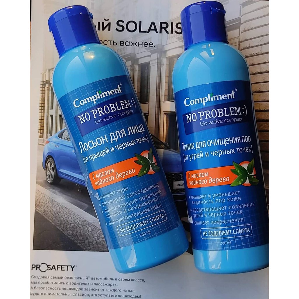 [HCM]Toner Compliment No Problem Tea Tree Làm Sạch Sâu Giảm Mụn Giảm Sưng 200ml