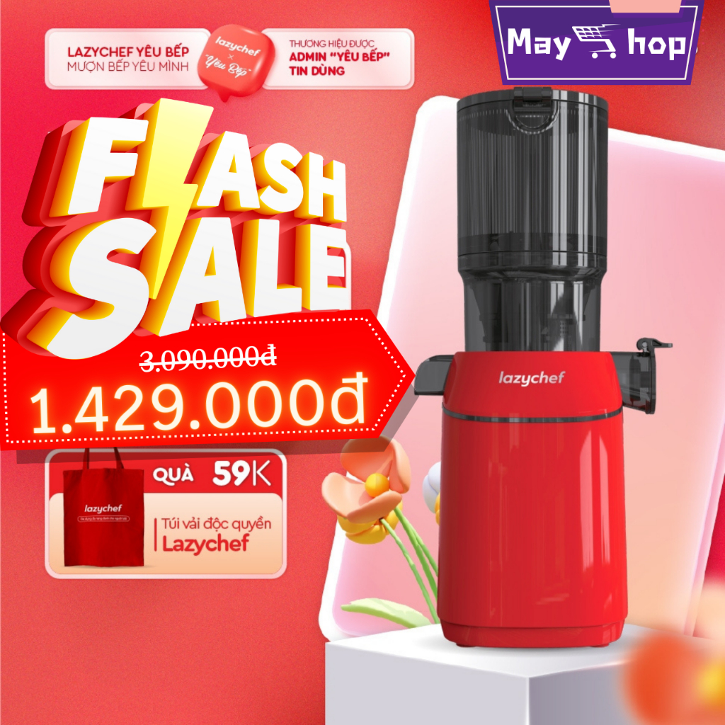 Máy ép chậm trái cây Masuto ép nguyên quả kiệt bã dung tích 0,6l bảo hành 12 tháng