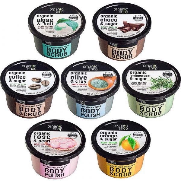 [HCM]Tẩy Tế Bào Chết Body Organic Shop Đủ Mùi
