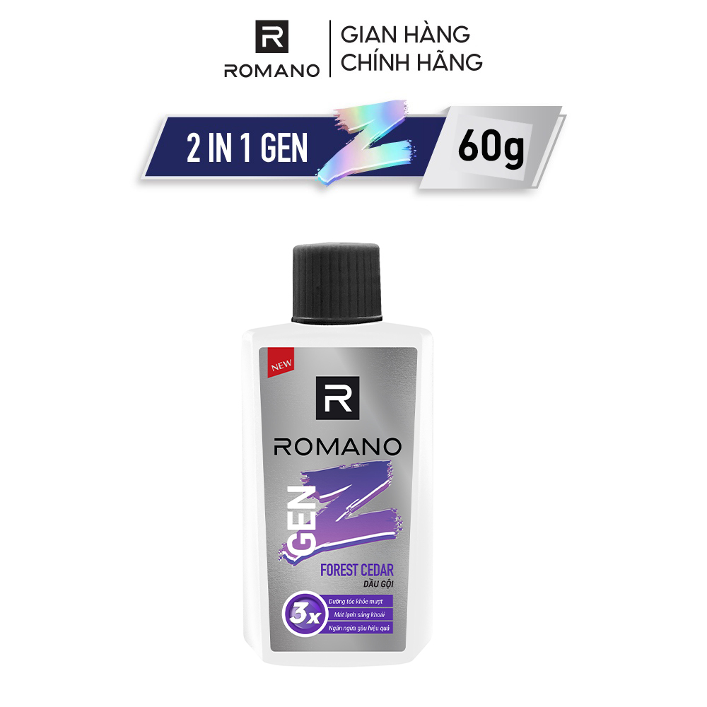 Dầu gội/Tắm gội 2in1 Romano 60g (Mùi Ngẫu Nhiên)