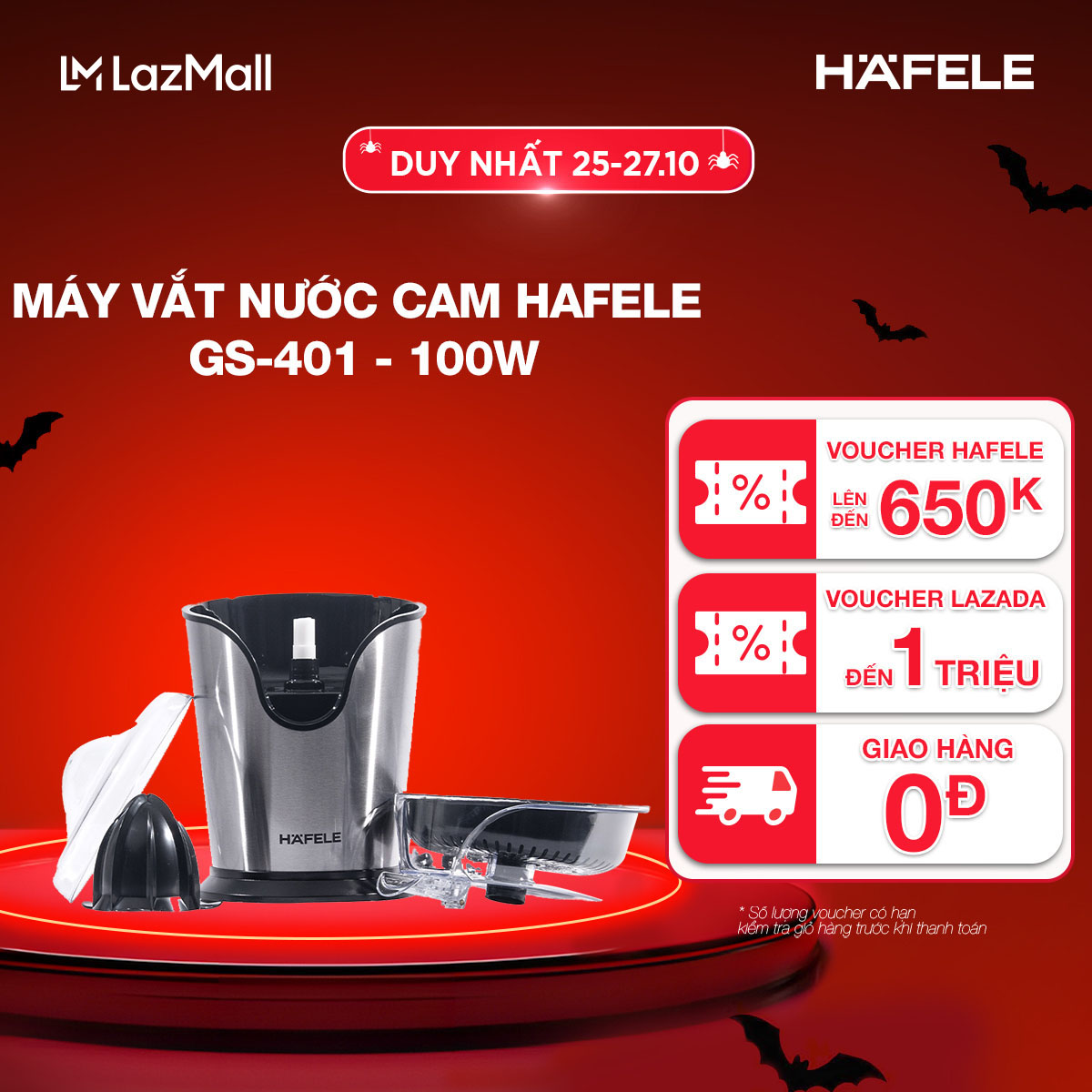 Máy Vắt Nước Cam HAFELE GS-401 - 535.43.089 - 100W