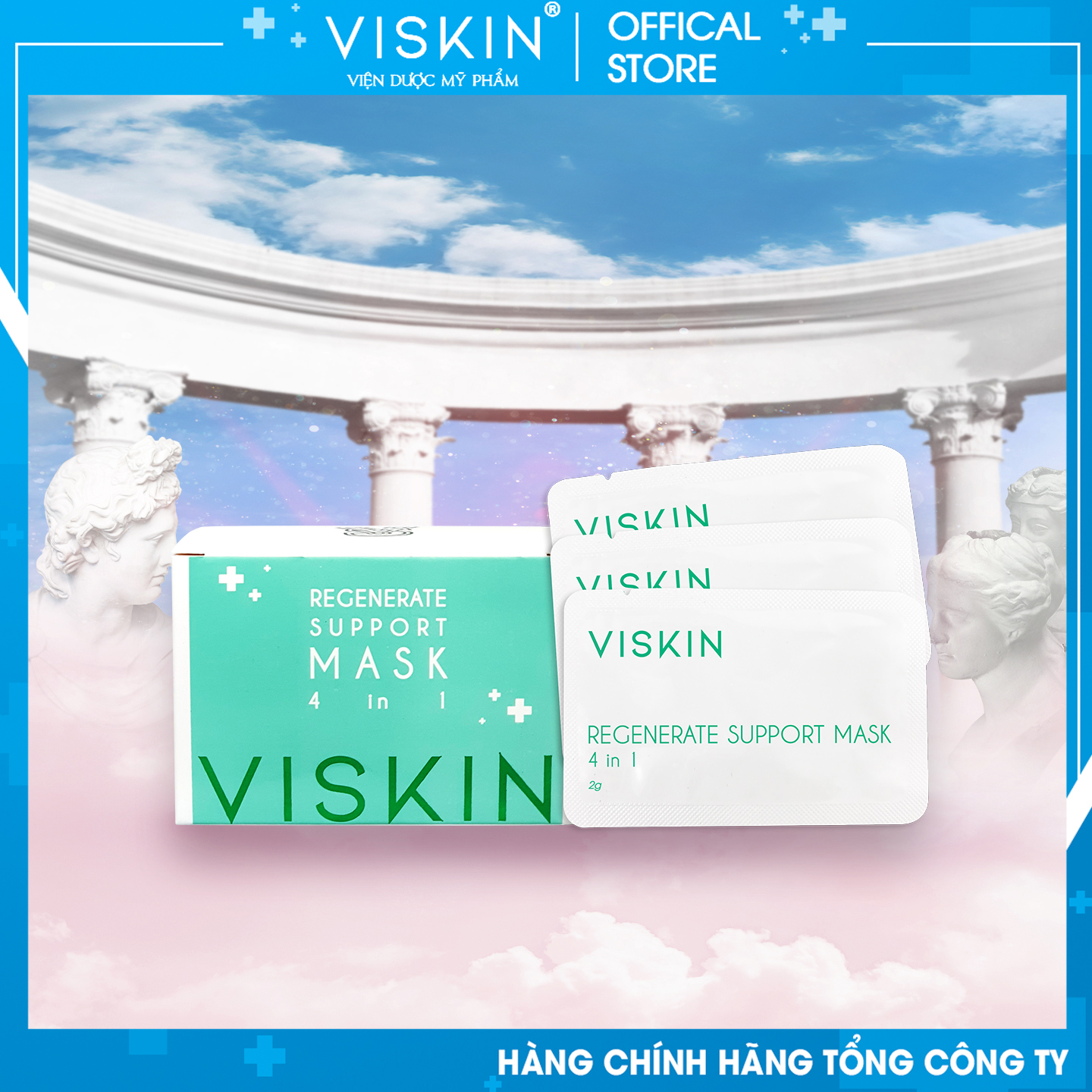 [Hcm][Chính Hãng] Mặt Nạ Hỗ Trợ Phục Hồi Da 4 Trong 1 Viskin