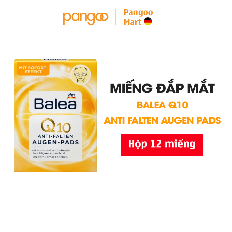 [Hcm]Miếng Đắp Mắt Giảm Quầng Th&Acircm Bọng Mắt Balea Q10 Anti Falten Augen Pads (12 Miếng) - Đức