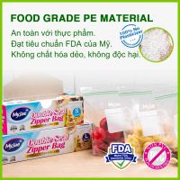 Túi zip đựng thực phẩm hai đường kéo PE MyJae đáy đứng trong suốt bảo quản thực phẩm