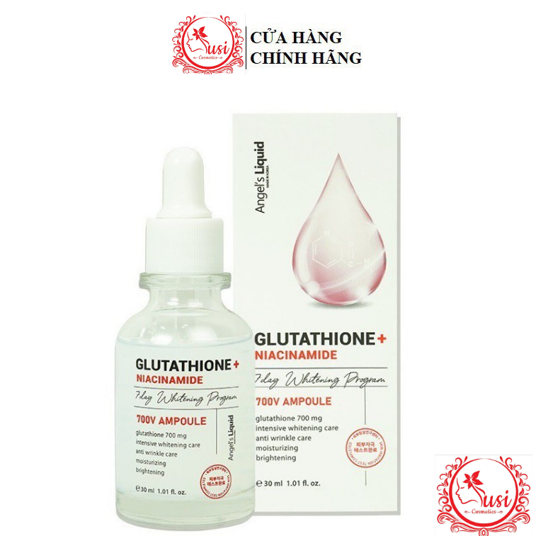 [Hcm]Huyết Thanh Truyền Trắng Hỗ Trợ Giảm Nám Angel’s Liquid Glutathione + Niacinamide V - Ampoule