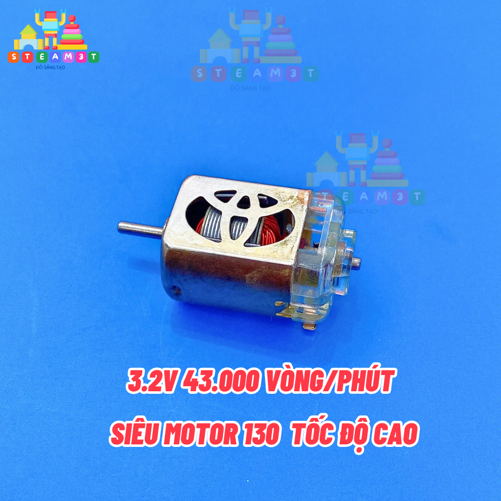[HCM]Motor 130 công suất cao dùng pin mô tơ mini siêu mạnh điện áp 3v dòng 3.5A tốc độ 50000 vòng 1 phút - LK0154