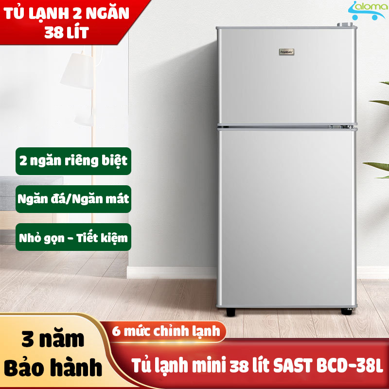 Tủ lạnh mini 2 ngăn đông đá và làm mát Royal 43L cho gia đình người ở trọ khách sạn chung cư mini - 