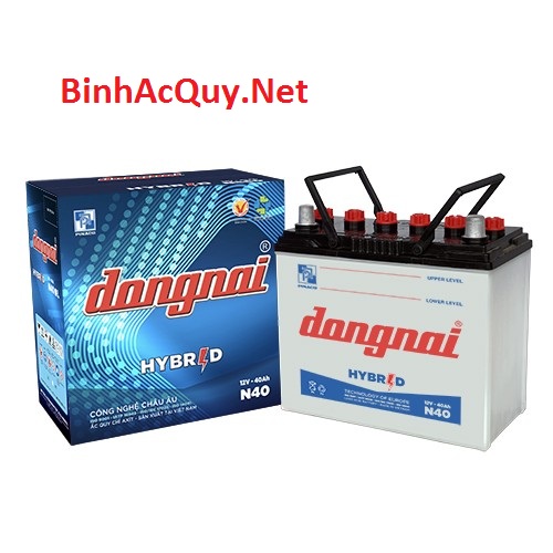 BÌNH ẮC QUY ĐỒNG NAI N40 (12V-40Ah) chuyên dùng cho ô tô Honda Toyota Ford Mishubishi