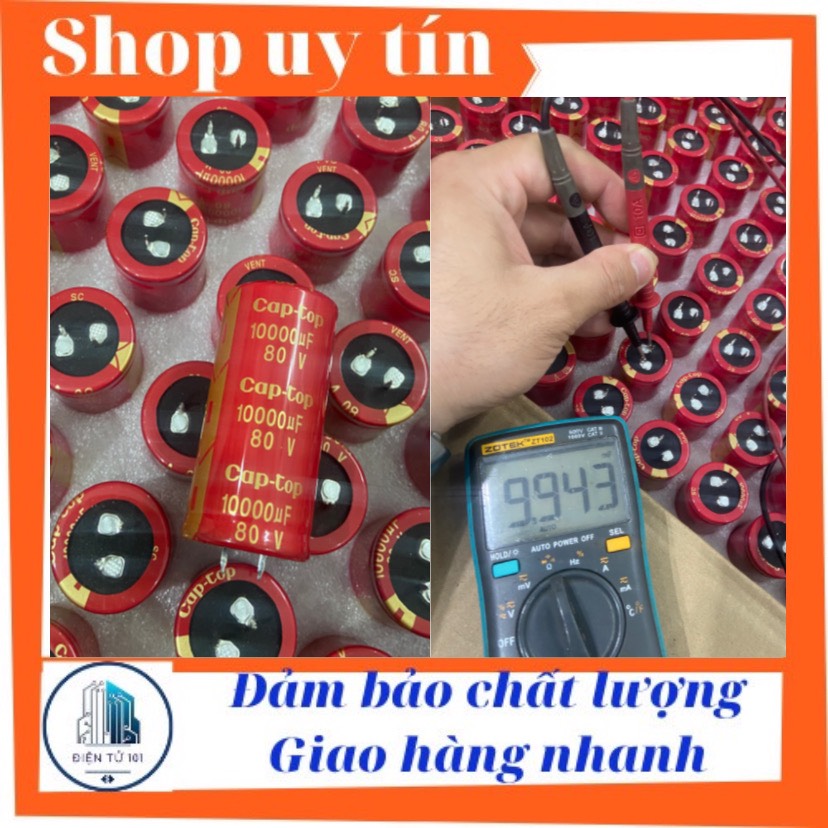 Tụ 80v 10000uf kích thước 3x6 cm cho cục đẩy B3 và các loại đẩy bãi (1 cái)