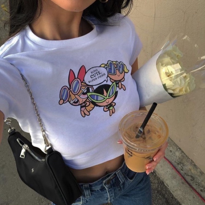 Áo Croptop the powerpuff girls