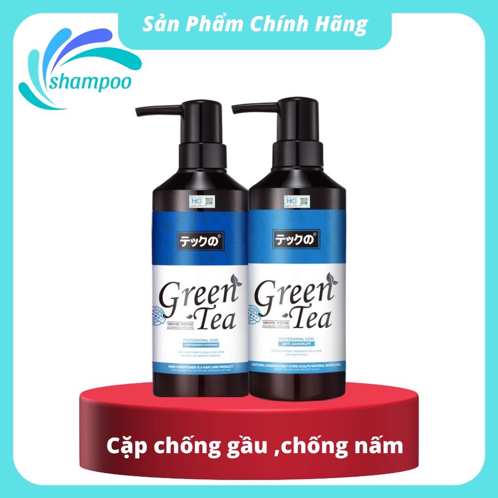 Cặp dầu gội xả trà xanh MEIKI 780mnl kiềm dầu cho da đầu và cân bằng độ ẩm phục hồi hư tổn cho mái tóc