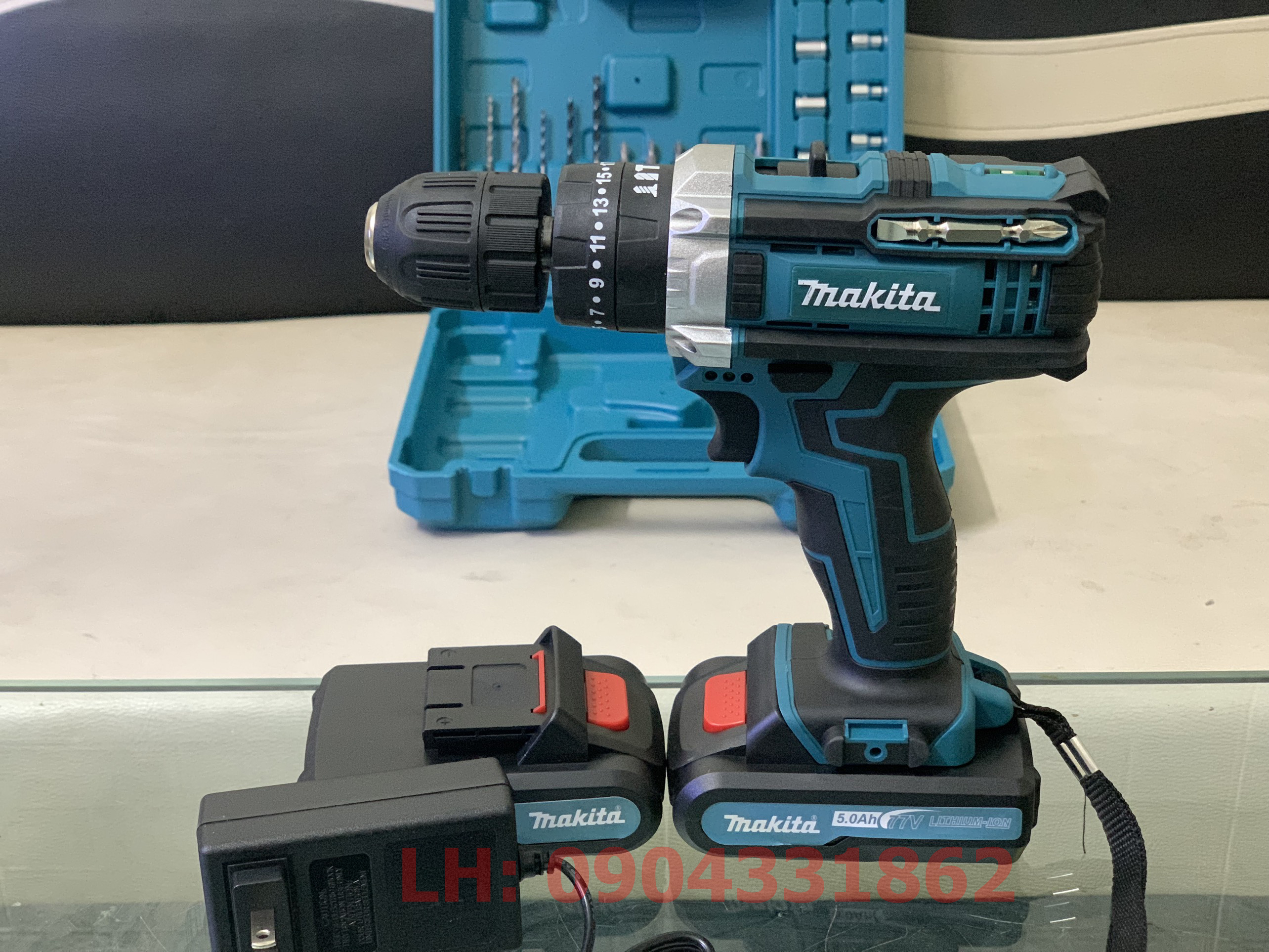 Máy khoan Makita 77V /36V 3 Chức Năng 24 Phụ kiện khoan tường bắn vít - Hàng Loại 1 lõi đồng không c