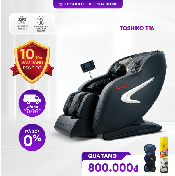 Ghế Massage Toàn Đa Năng Toshiko T16 -  Sở hữu con lăn 4D massage di chuyển Ghế Matxa Toàn Thân Cao 