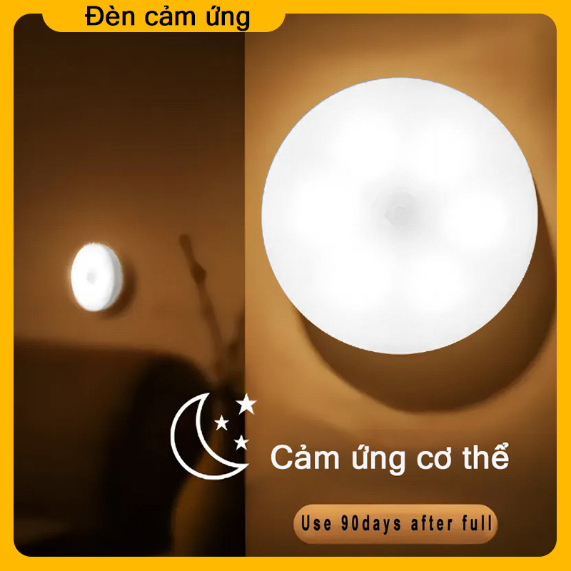 Đèn Cảm Ứng Chuyển Động Đèn LED Dán Tường Cảm Biến Thông Minh Gắn Tủ Quần Áo Hành Lang Đèn Duy ThắngKèm Sạc USB