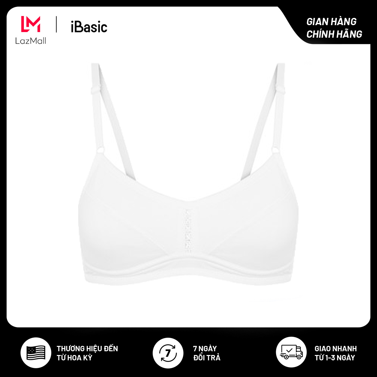 Áo ngực học sinh iBasic cotton USA kháng khuẩn cài sau VA107