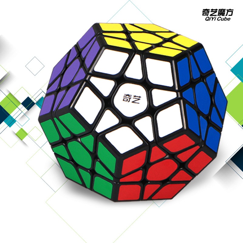 [THANH LÝ GIẢ RẺ] RuBik Lập Phương Rubik Megaminx 12 Mặt Khối Lập Phương Viền Đen Phát Triễn IQ Cao Cấp ( Black )
