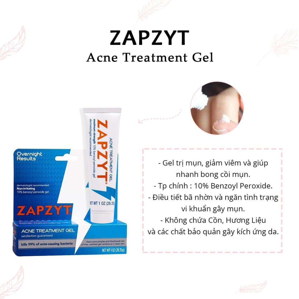 Gel Ngừa Mụn Acne Treatment Gel – Zapzyt Usa (Mỹ) 28.5G