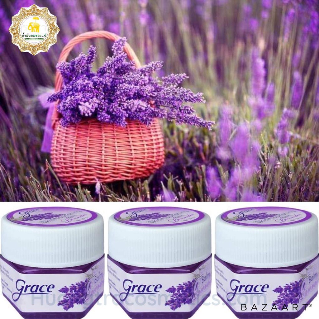 [Hcm]01 Hủ Dầu Cù Là Giúp Ngủ Ngon Grace Lavender Thái Lan 20 Gram