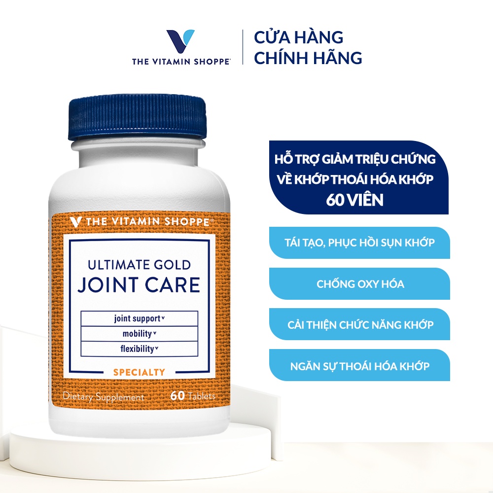 Viên uống bổ xương giảm thoái hóa khớp THE VITAMIN SHOPPE Ultimate Gold Joint Care 60 viên