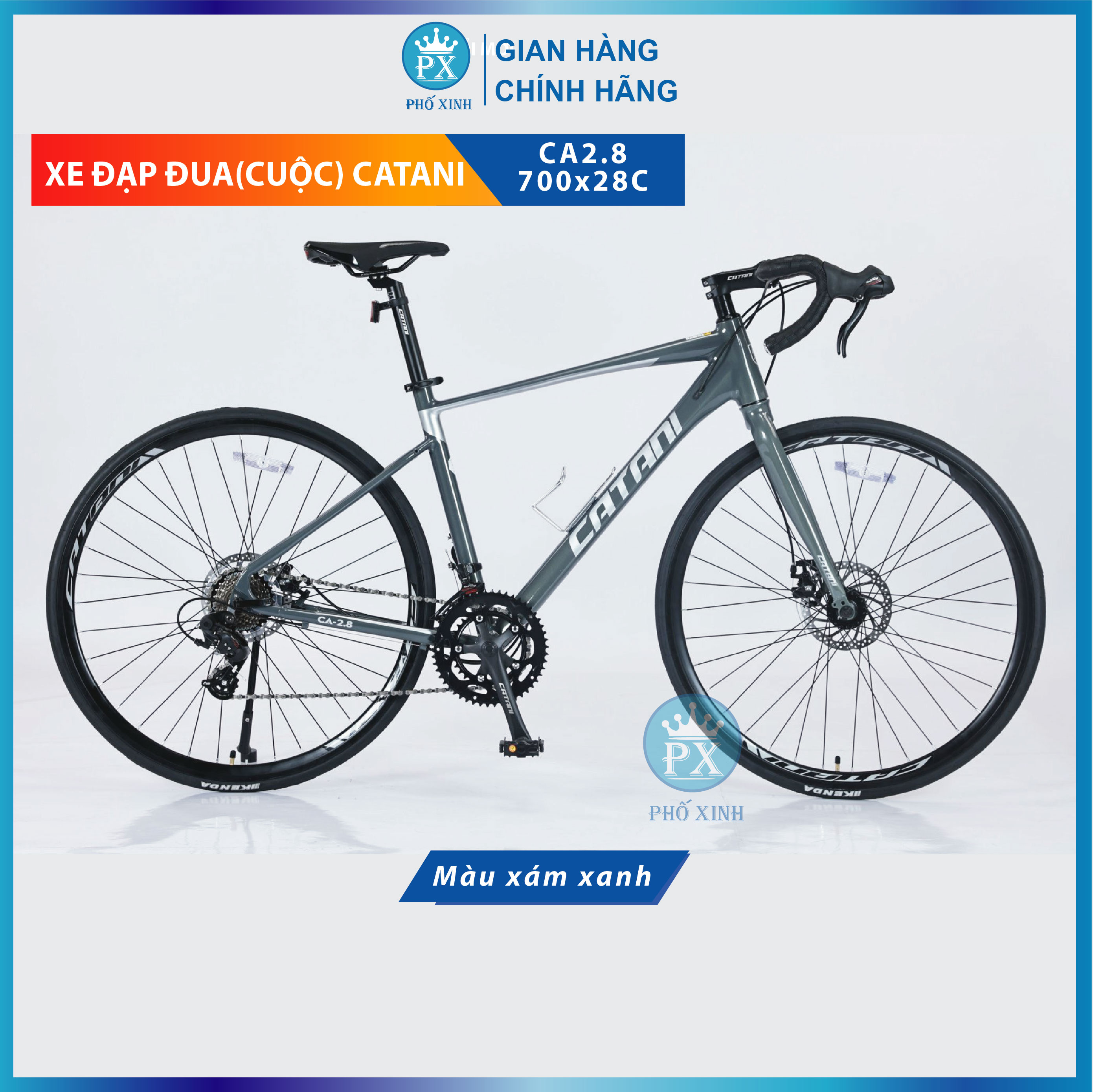 Xe Đạp cuộc, xe đạp đua Catani CA-2.8 700c Khung Nhôm Tay Lắc