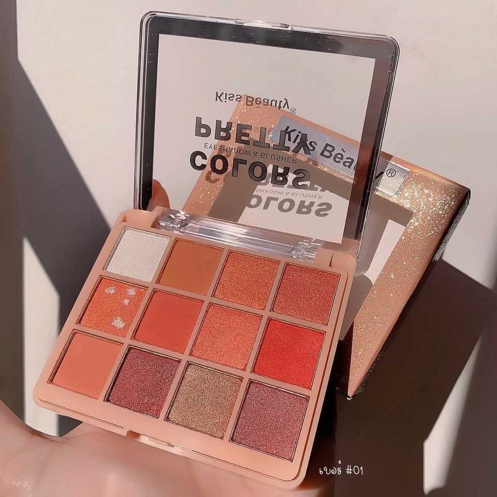 Bảng phấn mắt 12 ô Kiss Beauty Color Pretty cực hót