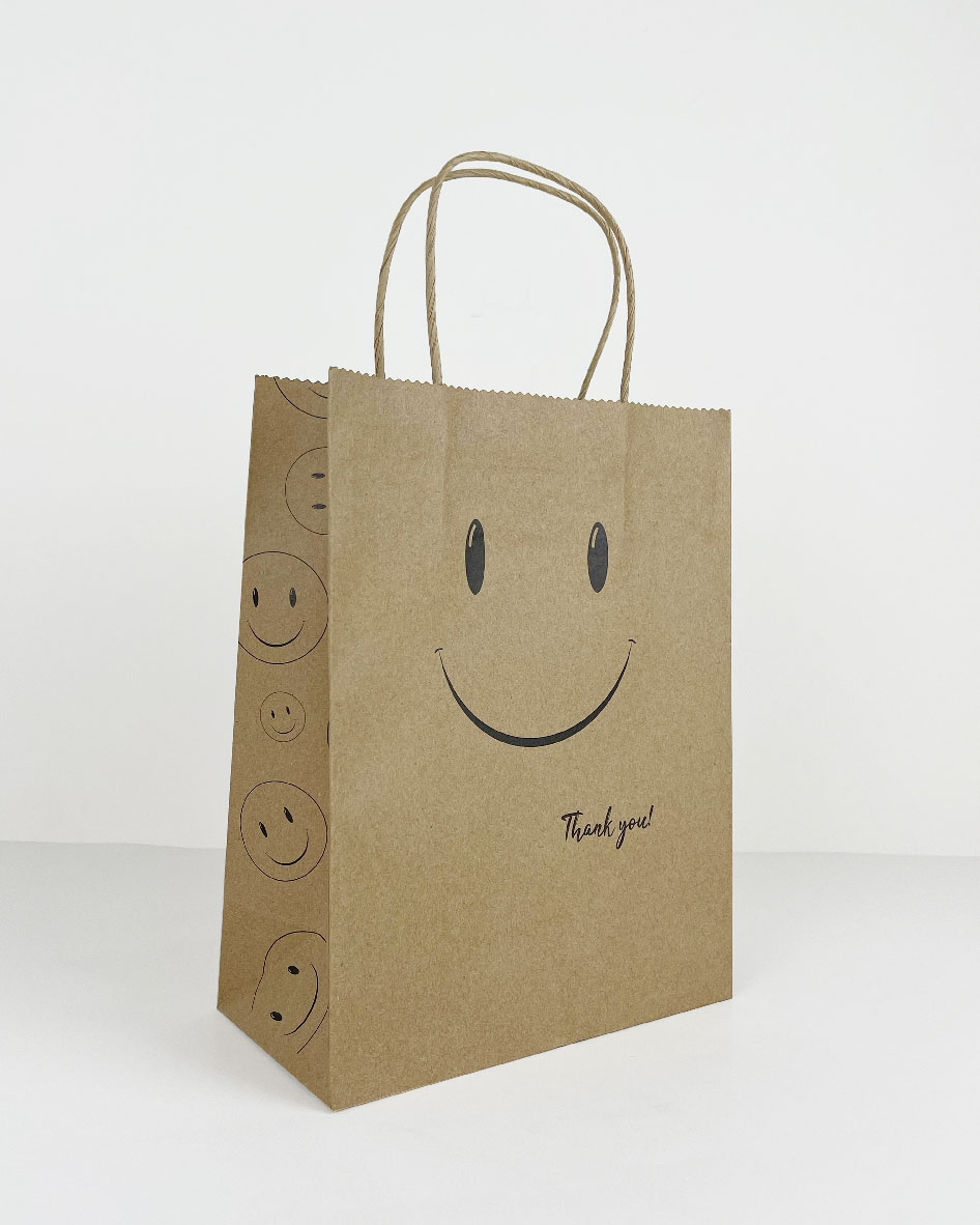 TÚI GIẤY KRAFT NÂU SMILE QUÀ TẶNG. MÃ SMILE-SK