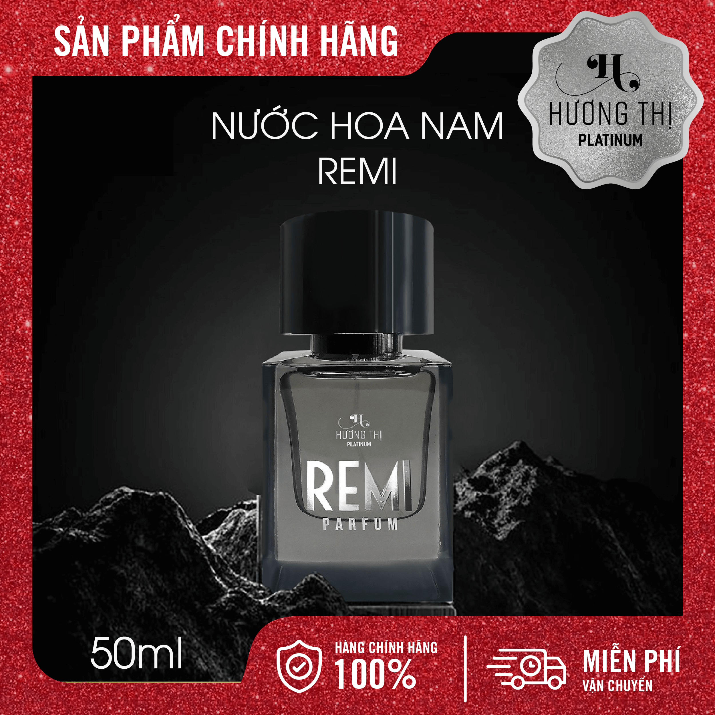 ✅Chính Hãng✅ Nước Hoa Nam Remi Hương Thị Cao Cấp Giữ Mùi 12 Tiếng Tỏa Hương 2 M Mùi Hương Gỗ Cá Tính (50 Ml)