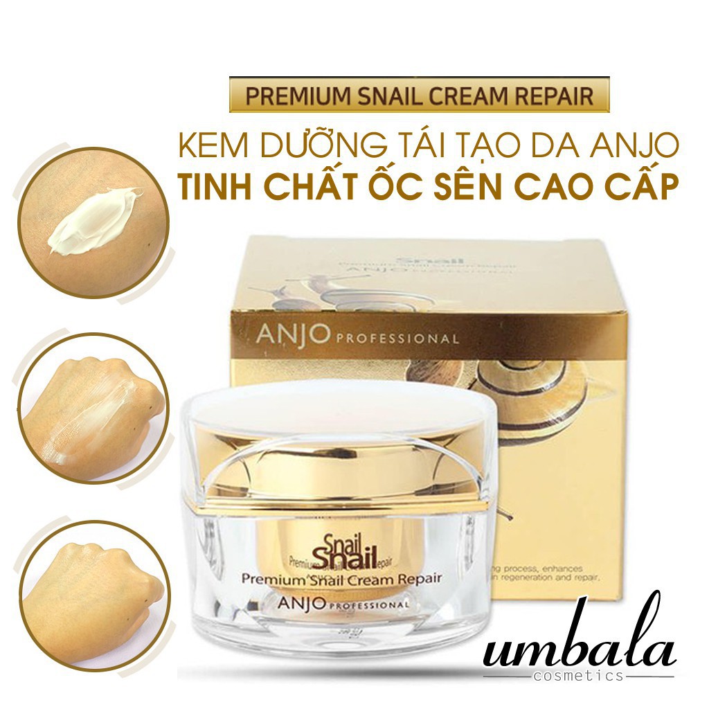[Hcm]Kem Dưỡng Tái Tạo Hồi Phục Da Tinh Chất Ốc Sên Cao Cấp Anjo 50 Ml Nâng Đỡ Bề Mặt Da Giúp Làn Da Trở Nên Săn Chắc Đàn Hồi