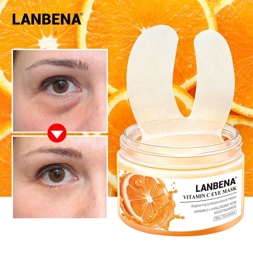 [Hcm]Lanbena Mặt Nạ Mắt Vitamin C Dưỡng Ẩm Chống Lão Hóa Làm Sáng Da Eye Patches Eye Serum Moisturizing