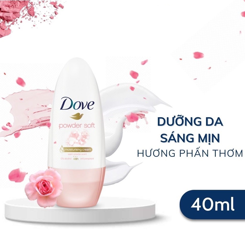 Lăn Khử Mùi Dove Original Nourised & Smooth Hương Dịu Nhẹ Go Fresh Hương Dưa Leo & Trà Xanh Powder S