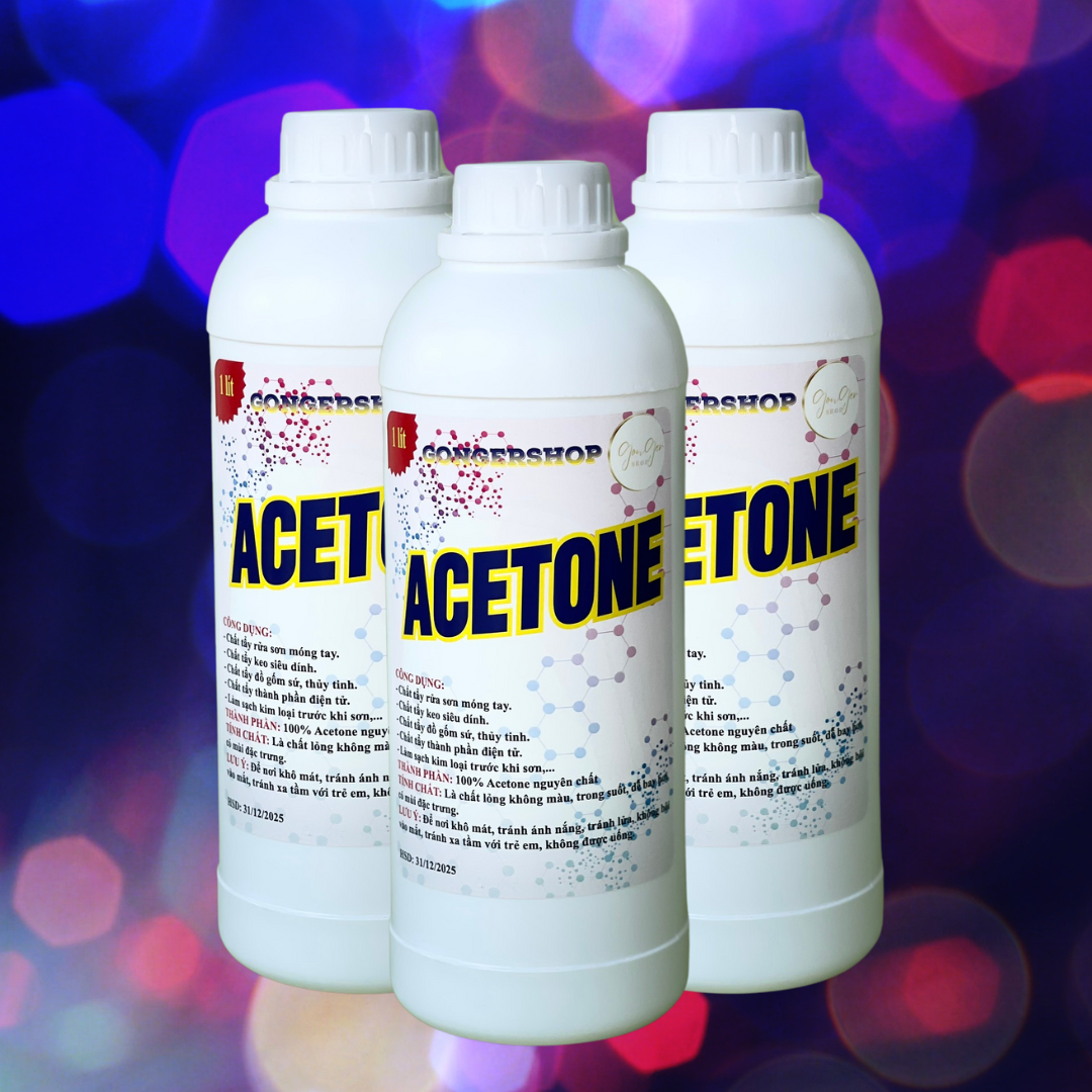 Acetone | Dung tích: 01 lít | Chất tẩy rửa sơn móng tay tẩy keo siêu dính chất tẩy cho đồ gốm sứ thủ