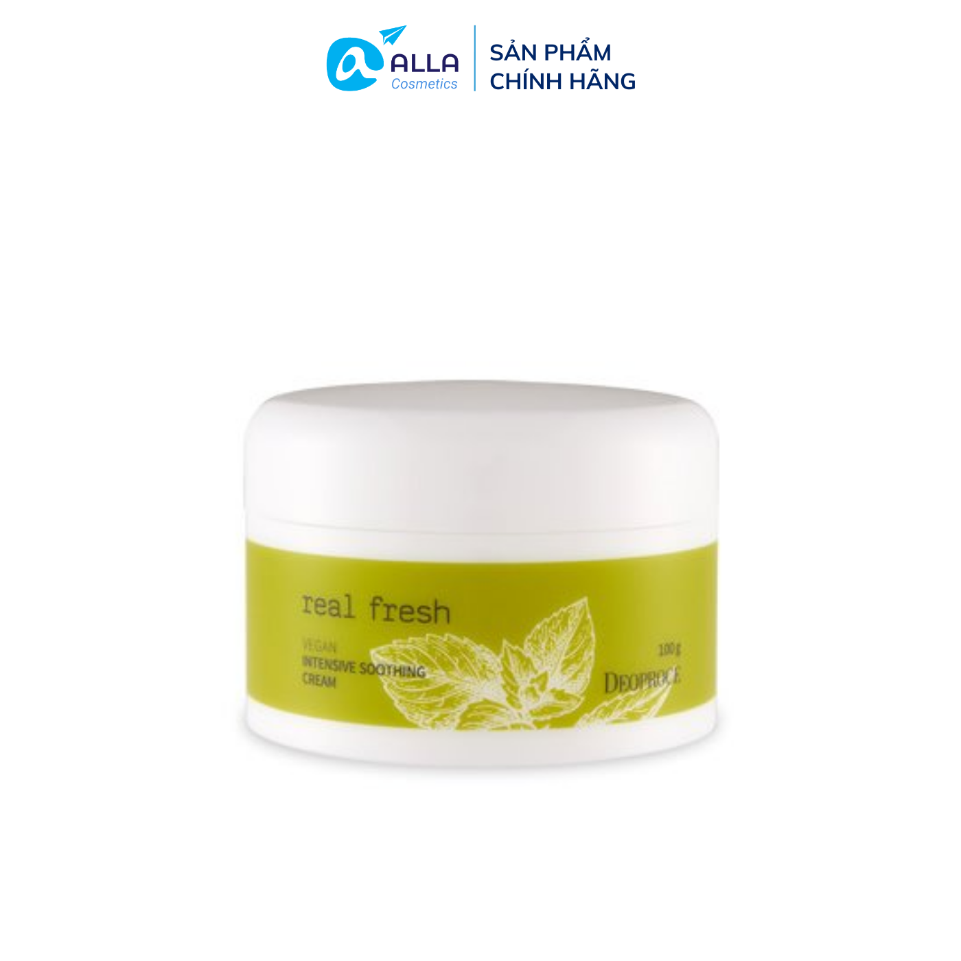 [Hcm]Kem Dưỡng Ngăn Ngừa Và Điều Trị Mụn Deoproce Real Fresh Vegan Intensive Soothing Cream 100G