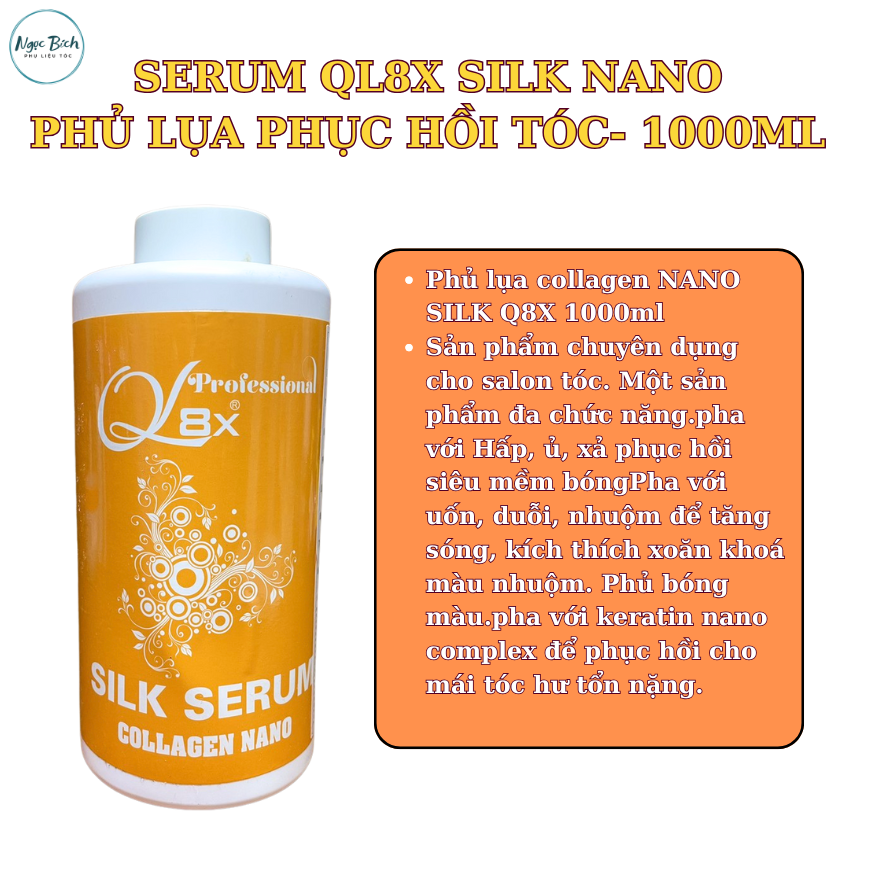 Phủ lụa collagen NANO SILK Q8X 1000ml