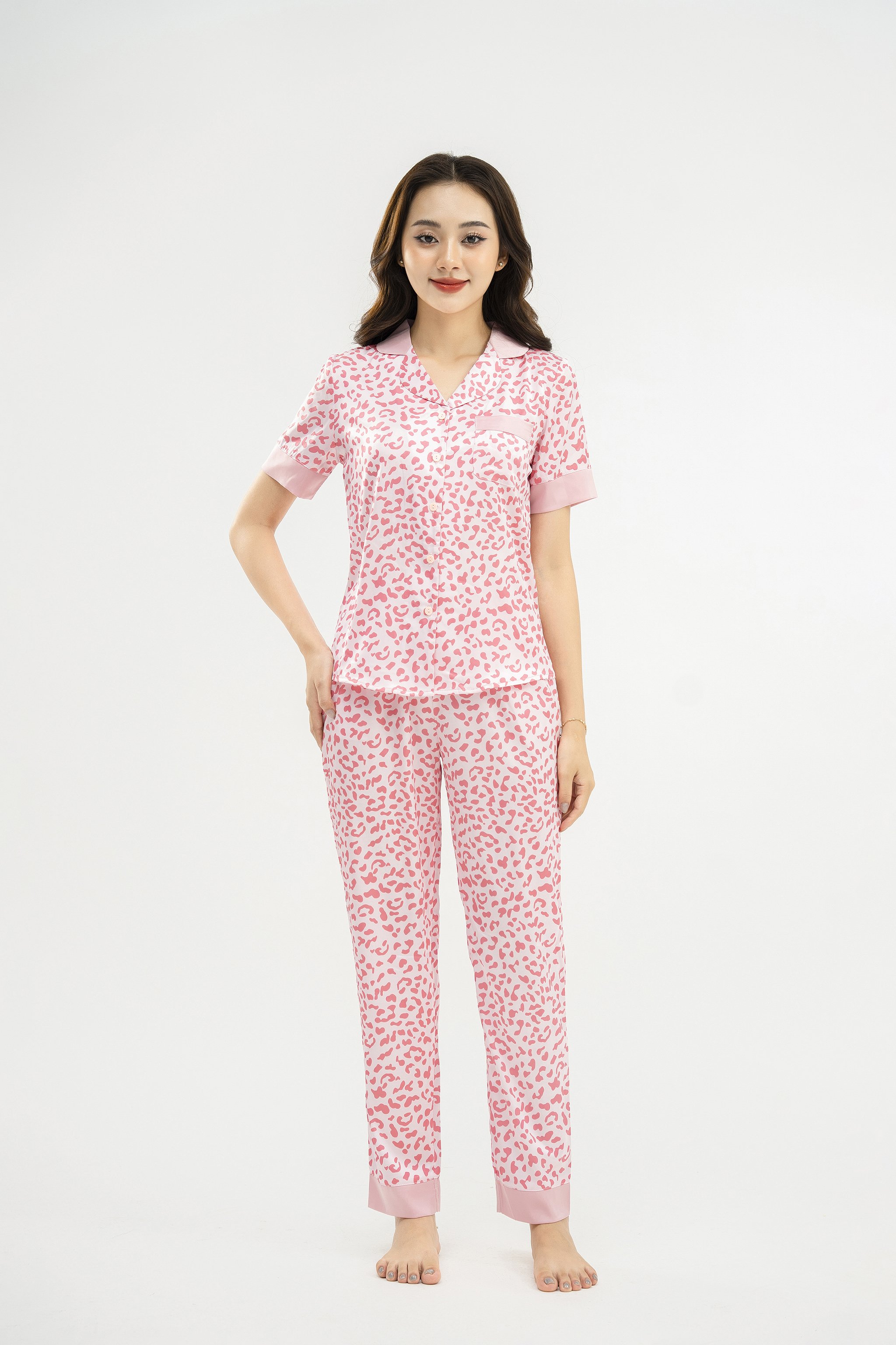 Đồ Bộ Ngủ Pijama Nữ VADESI Dài Cộc Lụa Cao Cấp Nhiều Màu Mặc Nhà Đẹp Sau Sinh Đẹp Thấm Hút Thoáng Mát