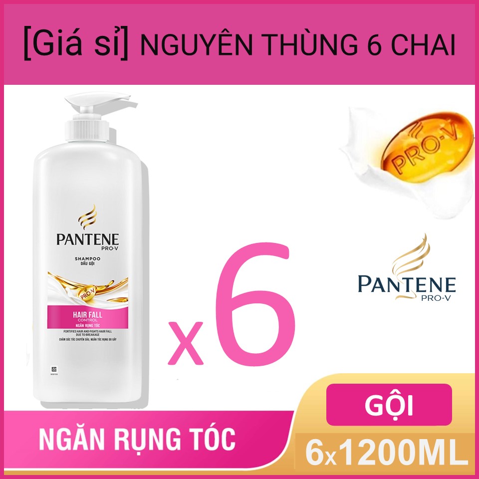 [Hcm][Giá Sỉ] Nguyên Thùng Dầu Gội Pantene Ngăn Rụng Tóc 1200Mlx6