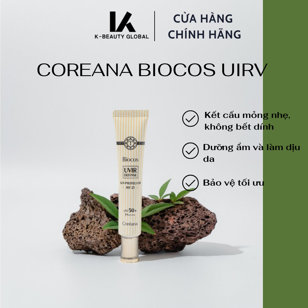 Kem chống nắng COREANA BIOCOS UVIR Defense Sun Protector IRF25 SPF 50+ PA++++ 40g