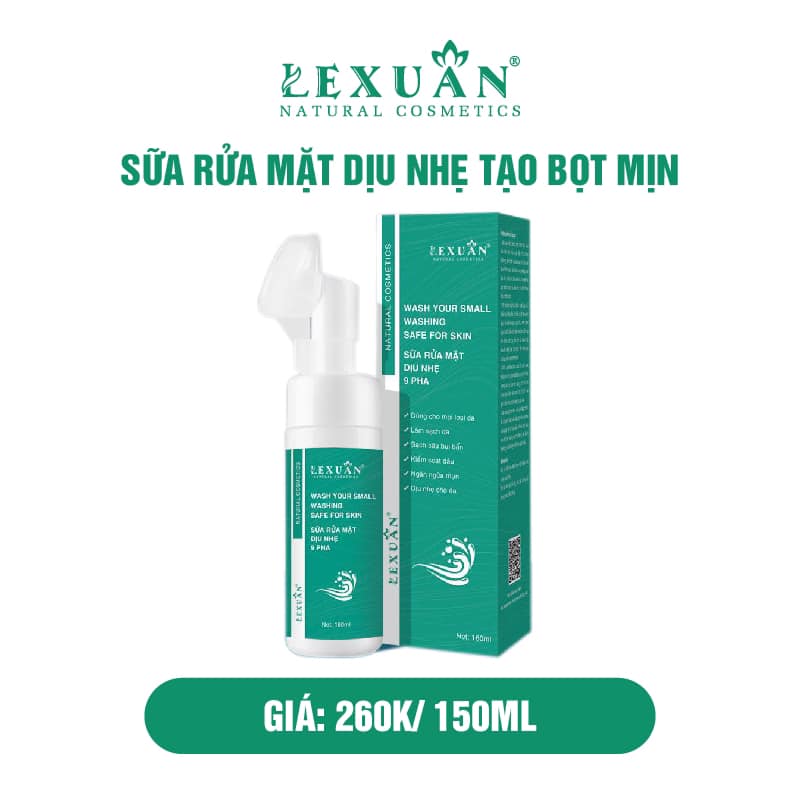 Sữa Rửa Mặt Đầu Cọ Lê Xuân - Sạch Bụi Bẩn Không Gây Khô Da Phù Hợp Với Mọi Loại Da