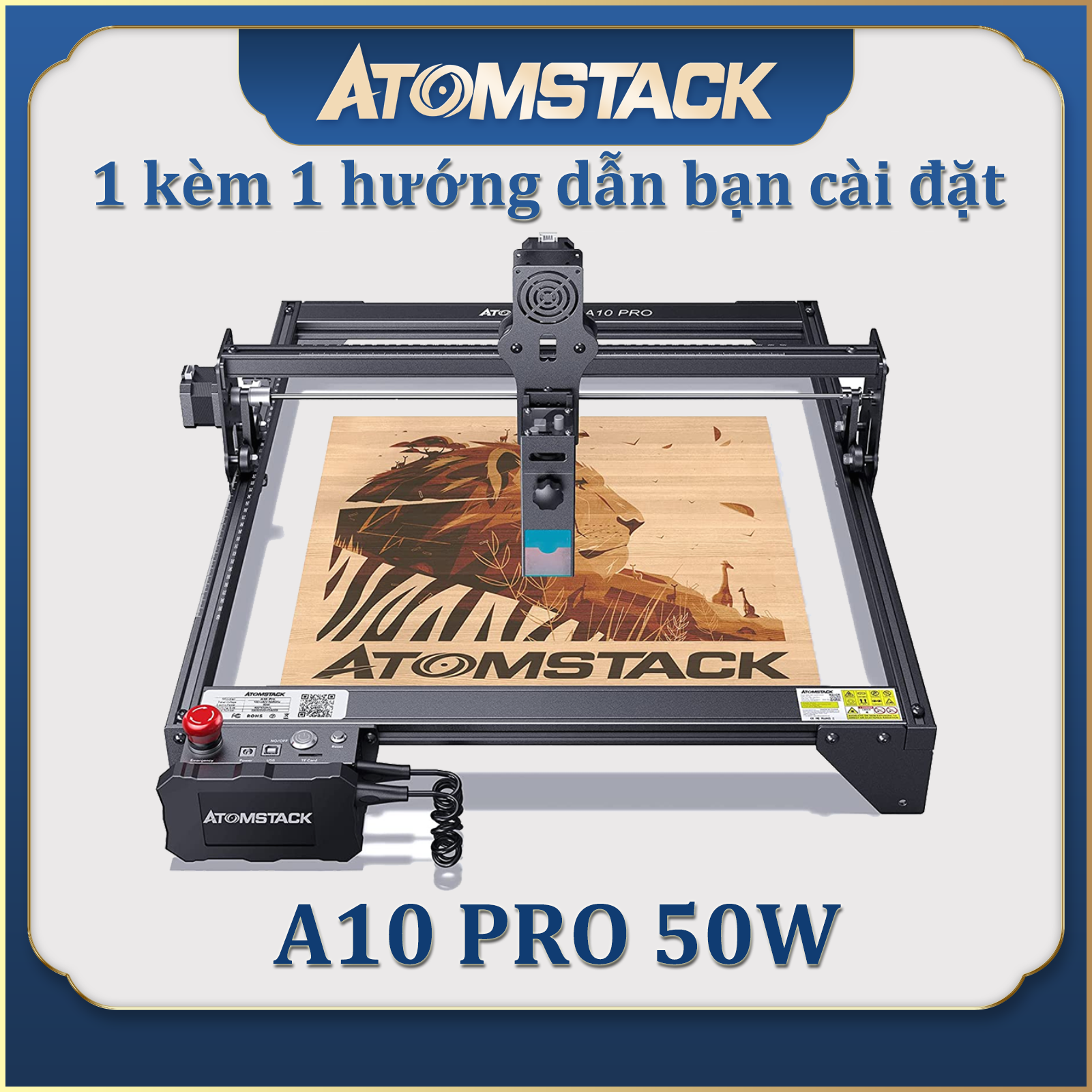 ATOMSTACK A10 PRO 10W máy khắc laser mini Có thể khắc nhựa gỗ thép không gỉmáy khắc laser kim loại